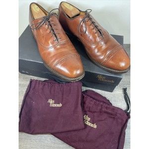 Allen Edmonds Men's SZ 9.5 D Byron 2034 Captoe Oxford Chili Brown Shoes Leather